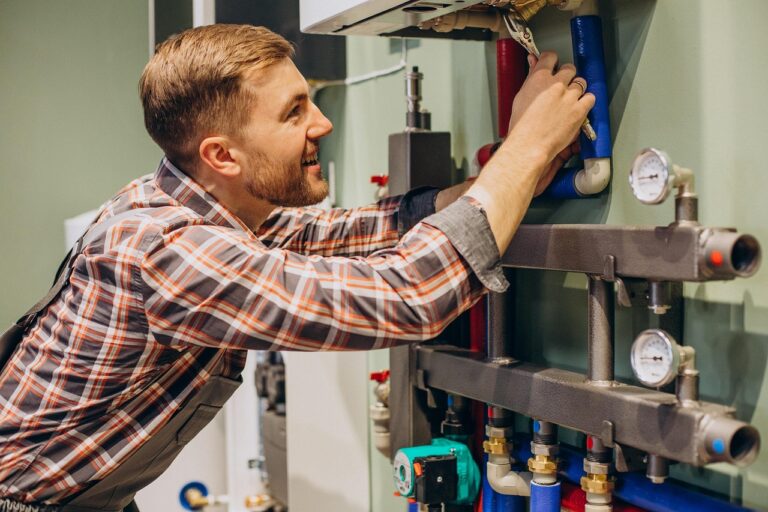GWH Installateur bei der Arbeit